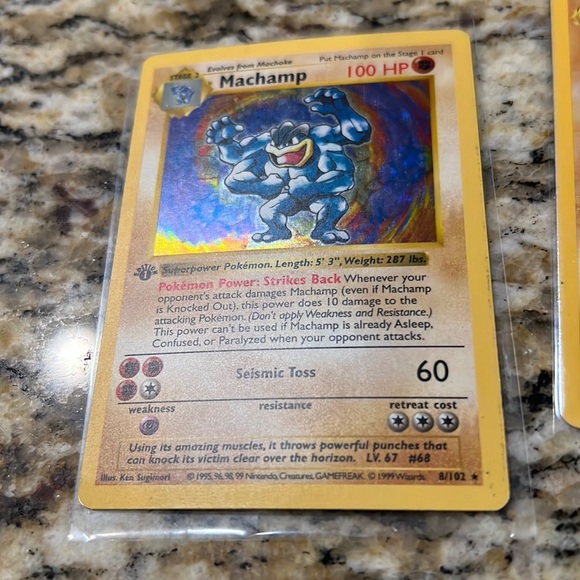 2 - 1st Edition - Rare Machamp Pokémon Base Set Cards - Picture 2 of 5